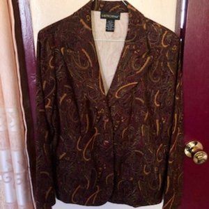 METROSTYLE Vintage Paisley Blazer & Skirt 2-Pc Set